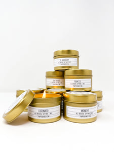 Lemon & Rosemary - 4oz. Gold Tin Soy Candle