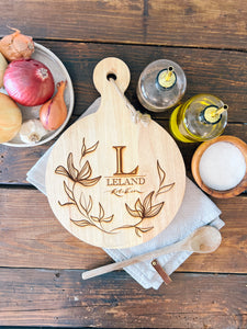 Engraved Board - Rubber Wood Round Charcuterie Board