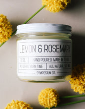 Load image into Gallery viewer, Lemon &amp; Rosemary - 12oz. Soy Candle
