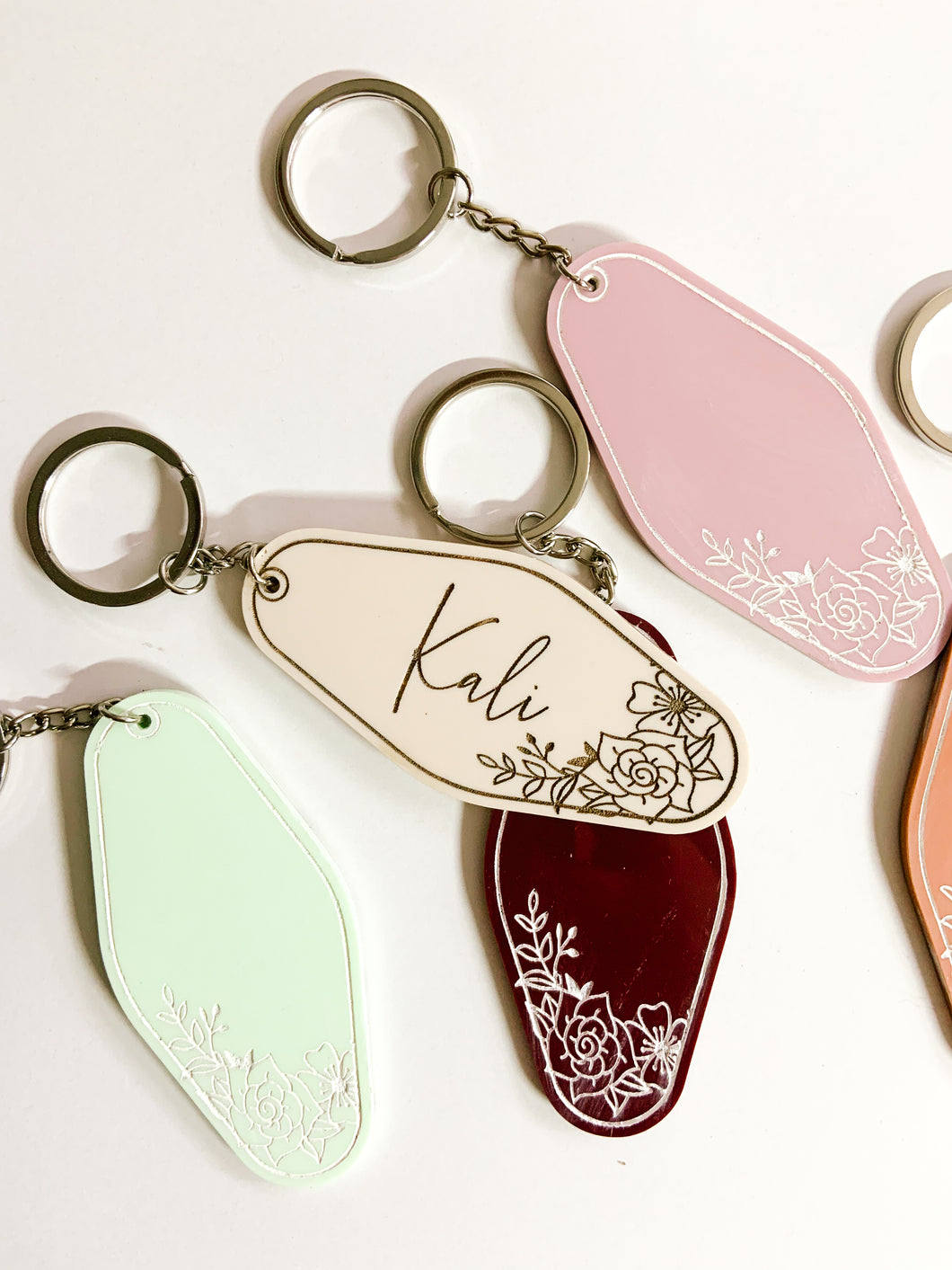 Motel Personalized Key Chain - Floral