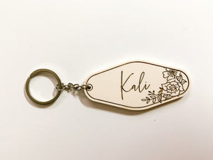 Motel Personalized Key Chain - Floral