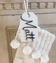 Load image into Gallery viewer, Personalized Wooden Stocking Tags
