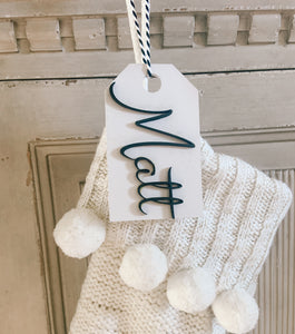 Personalized Wooden Stocking Tags