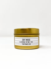 Load image into Gallery viewer, Driftwood - 4oz. Gold Tin Soy Candle
