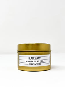 Blackberry - 4oz. Gold Tin Soy Candle