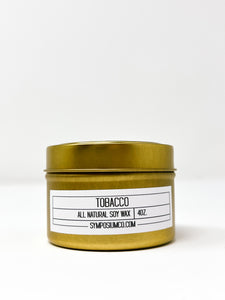 Tobacco - 4oz. Gold Tin Soy Candle