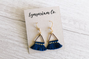 Mini Triangle Tassel Earrings