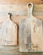 Load image into Gallery viewer, Engraved Board - Mango Wood Charcuterie Board
