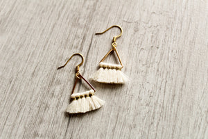 Mini Triangle Tassel Earrings