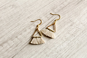 Mini Triangle Tassel Earrings