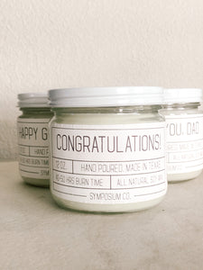 Custom Label Soy Candle