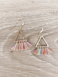 Mini Triangle Tassel Earrings