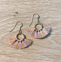 Load image into Gallery viewer, Mini Hoop Tassel Earrings
