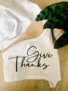 Give Thanks Dish Towel