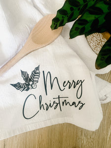 Merry Christmas Dish Towel