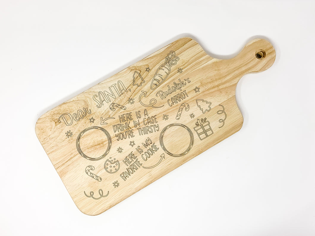 Engraved Board - Santa's Christmas Cookie Tray