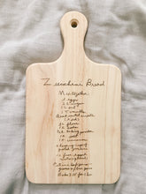 Load image into Gallery viewer, Engraved Board - Rubber Wood Paddle Charcuterie Board
