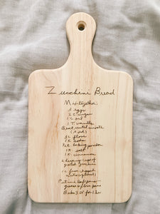 Engraved Board - Rubber Wood Paddle Charcuterie Board