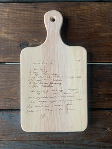 Engraved Board - Rubber Wood Paddle Charcuterie Board