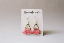 Load image into Gallery viewer, Mini Triangle Tassel Earrings
