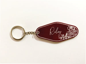 Motel Personalized Key Chain - Floral