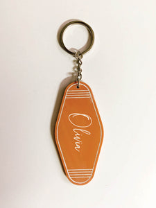 Motel Personalized Key Chain - Striped